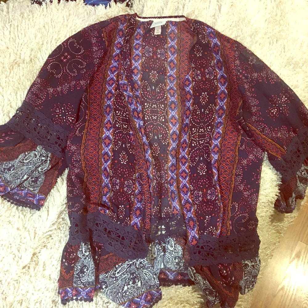 XL Knox rose coverup sheer